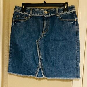 LOFT Blue Denim Pencil Skirt